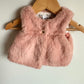 Pink Fuzzy Vest / 3-6m