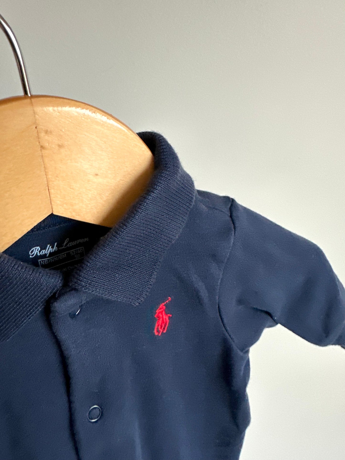 Newborn Ralph Lauren Blue Jumpsuit / 0m
