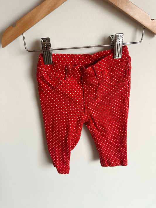 H&M Red Dotted Pants / 4-6m
