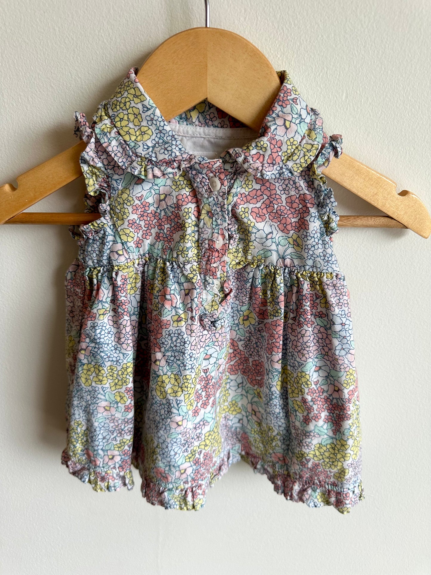 Floral Collared Dress / 0-3m