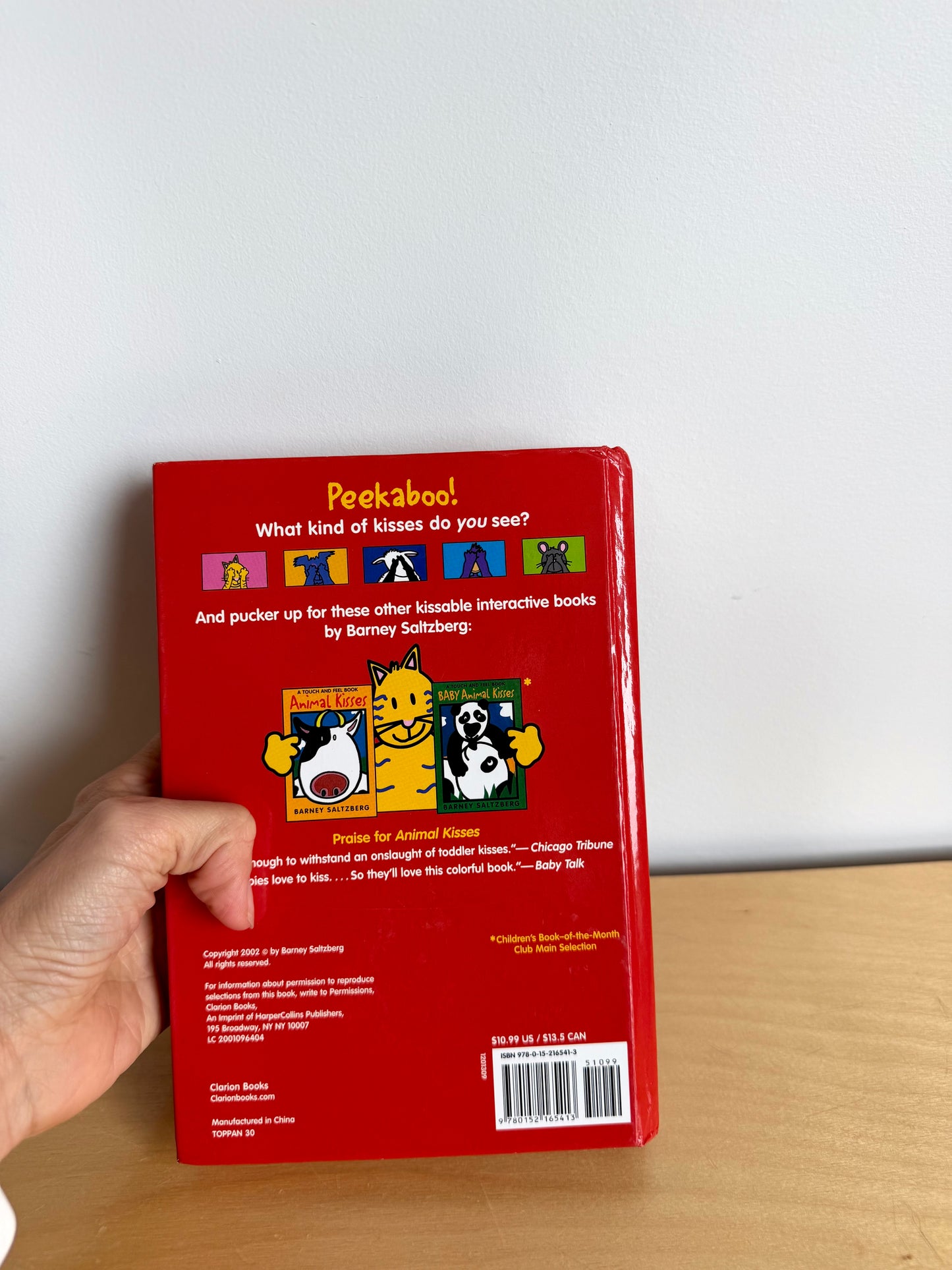 Peekaboo Kisses Book / 0-2 years (No Shipping)