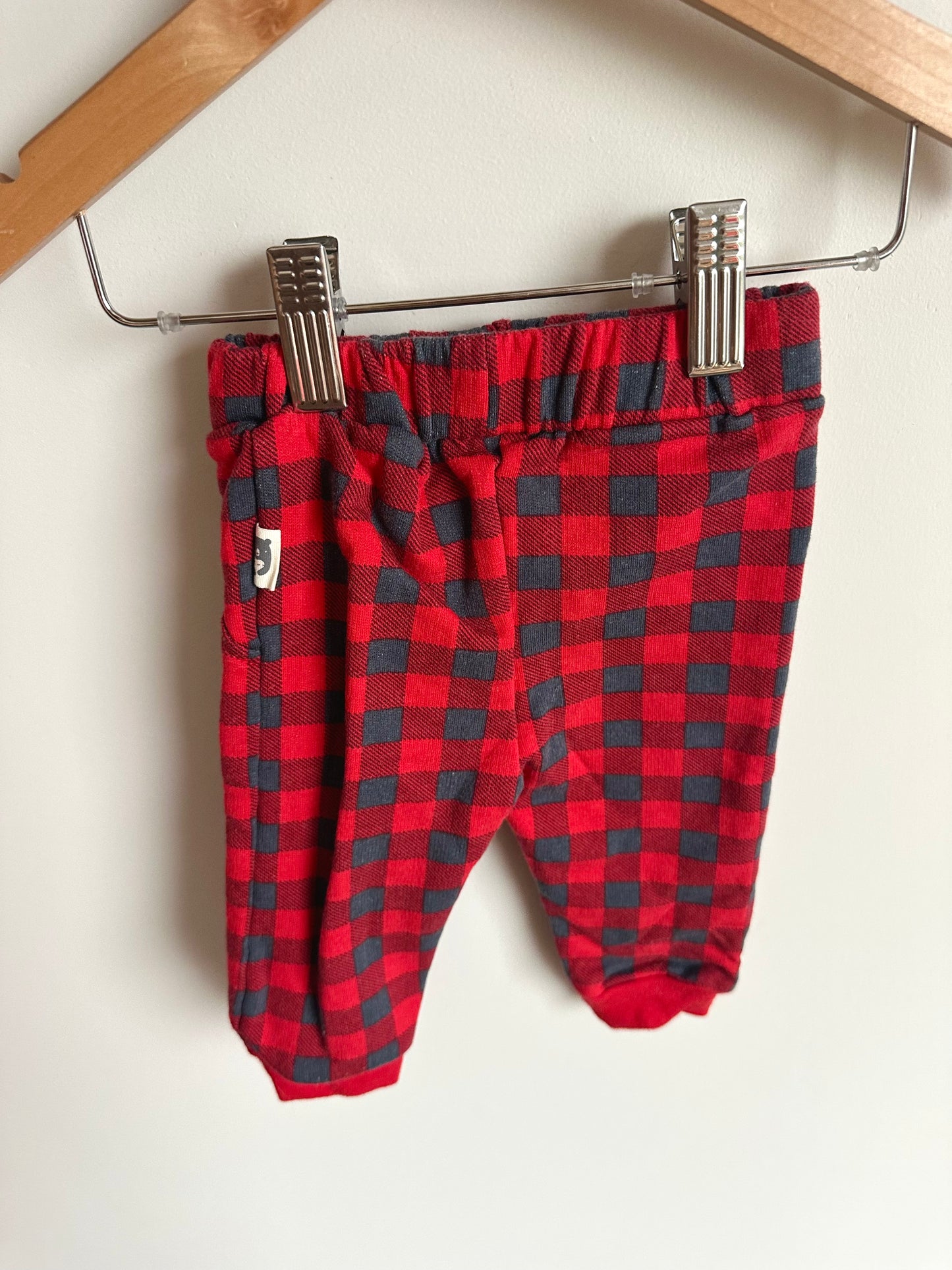 Organic Buffalo Plaid Pants / 3-6m