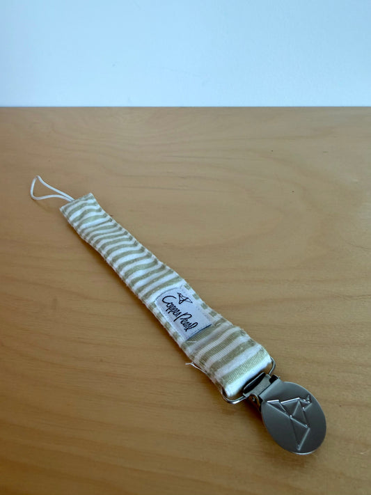 Stripe Pacifier Clip