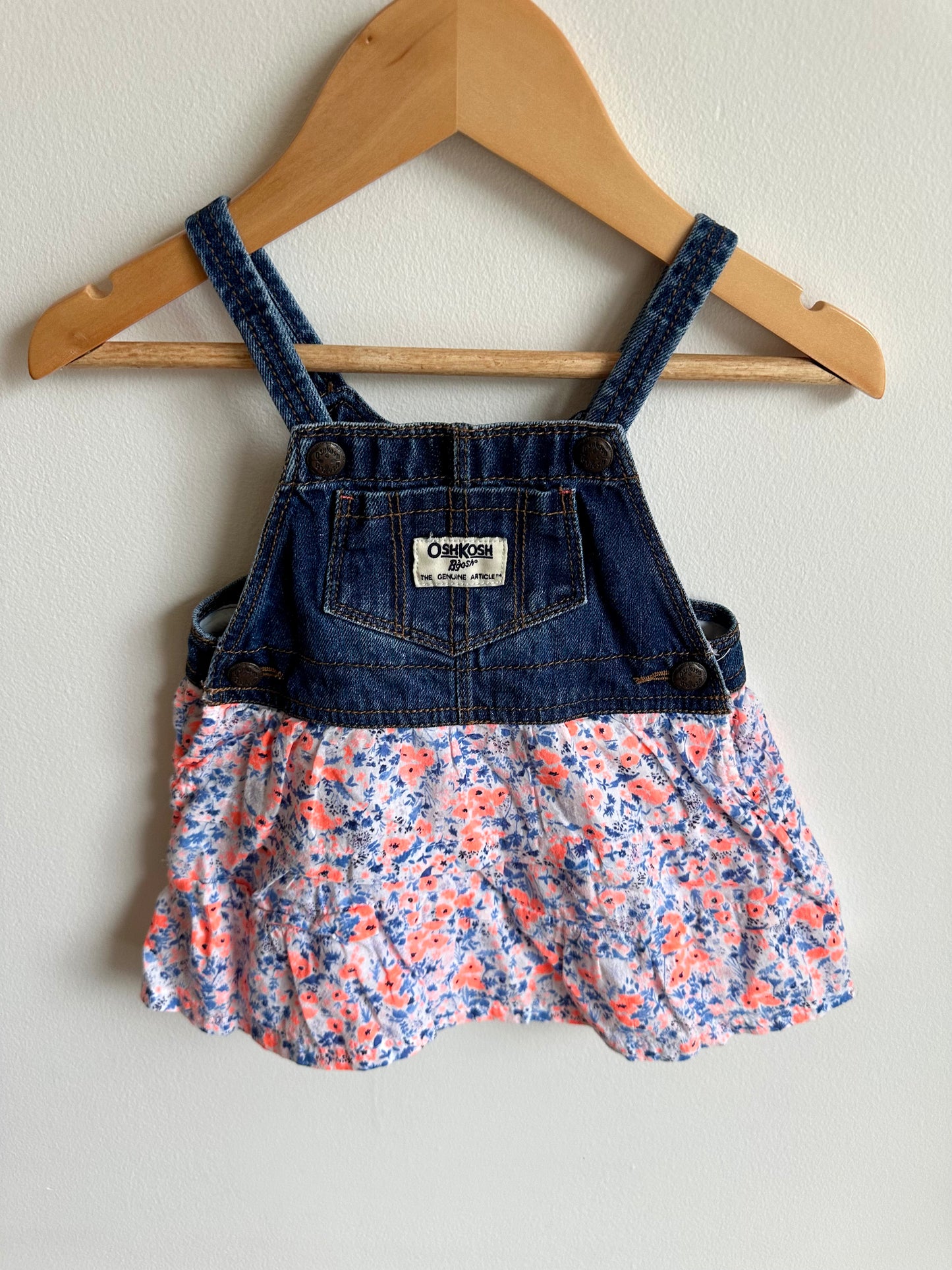 Overall Floral Dress / 9m