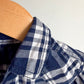Navy Plaid Snap Collared Up Top / 2-3T