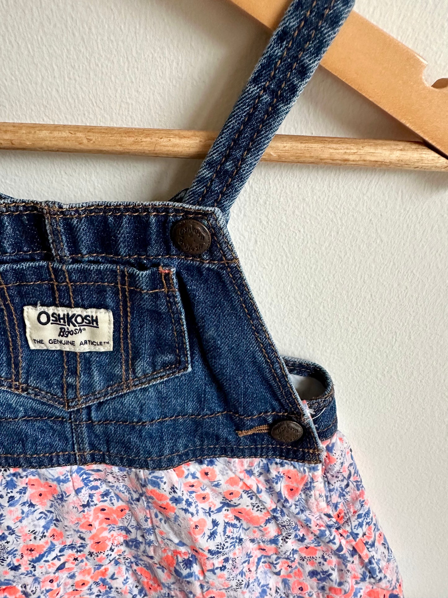 Overall Floral Dress / 9m