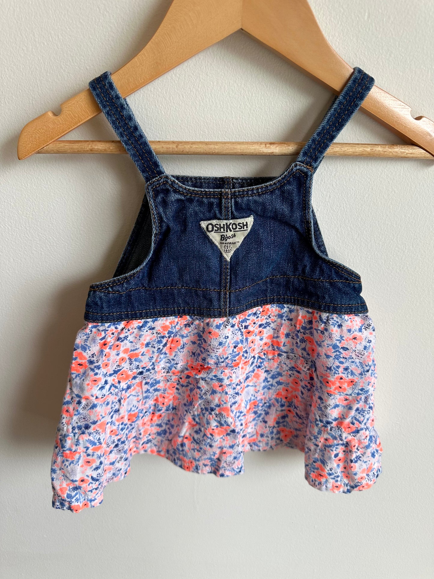 Overall Floral Dress / 9m