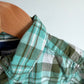 Green Plaid Button Up Top / 2-3T