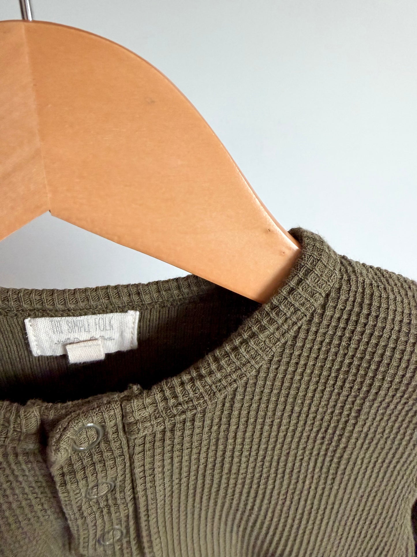 The Simple Folk Green Waffle Top (PLAY) / 3T