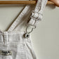 White Overall Shorts / 4T