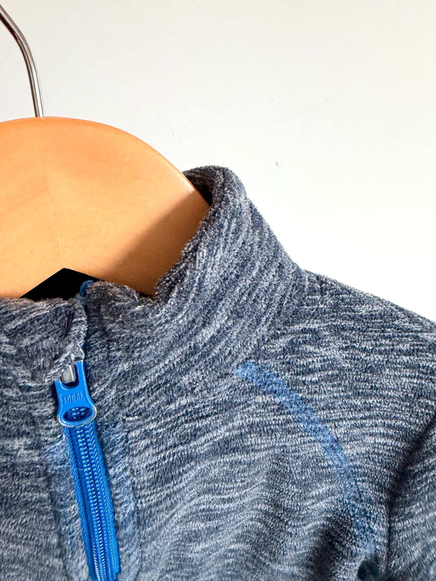 Blue Zipper Sweater with Red Trim / 2T