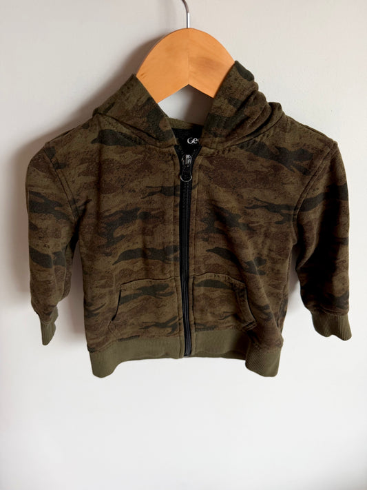 Camo Green Zippered Hoodie / 2T