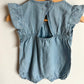 Chambray Heart Embroidered Romper (With Tag) / 12m