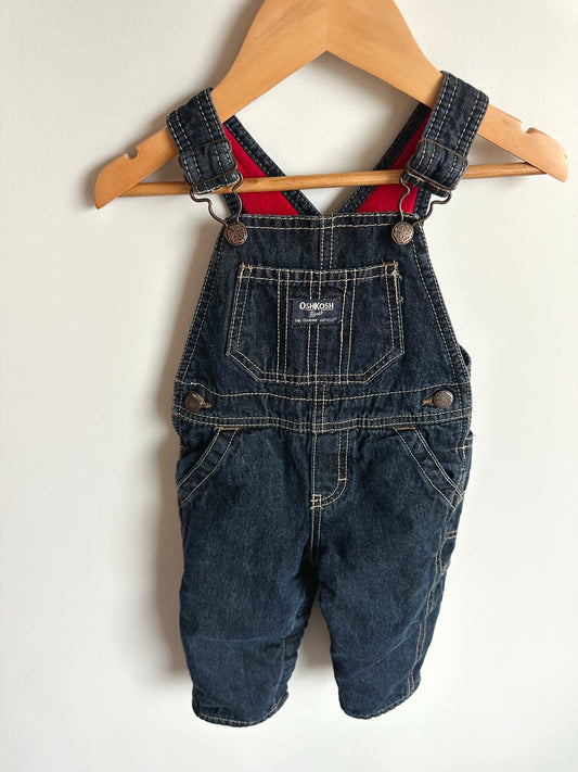 Red Fleece Lined Overalls / 12m