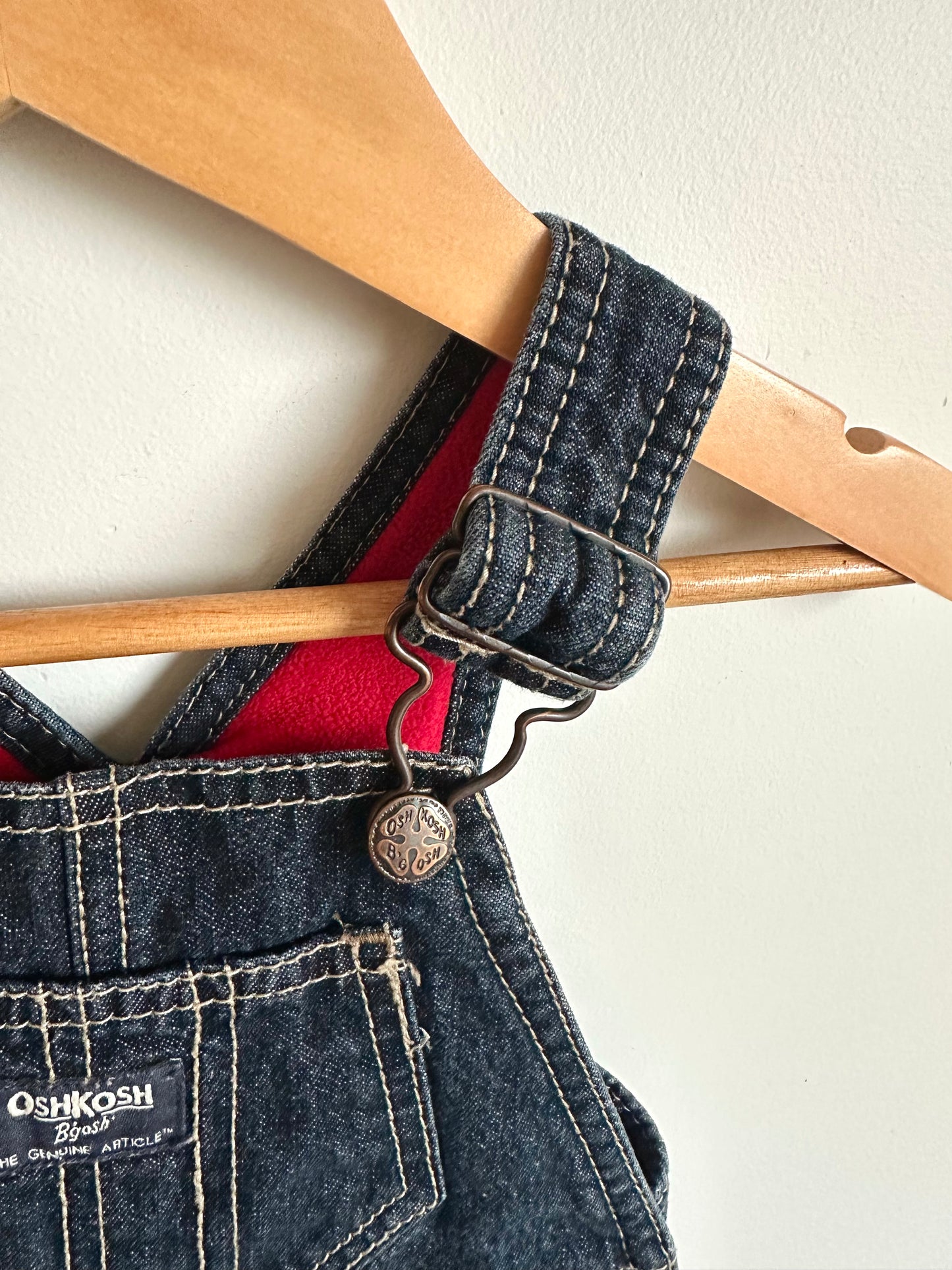 Red Fleece Lined Overalls / 12m