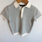 Teal Knit Collared T-shirt / 4T