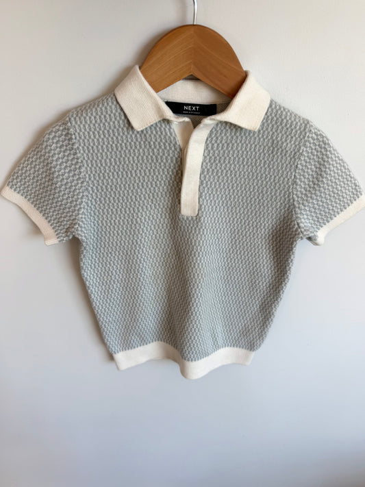 Teal Knit Collared T-shirt / 4T