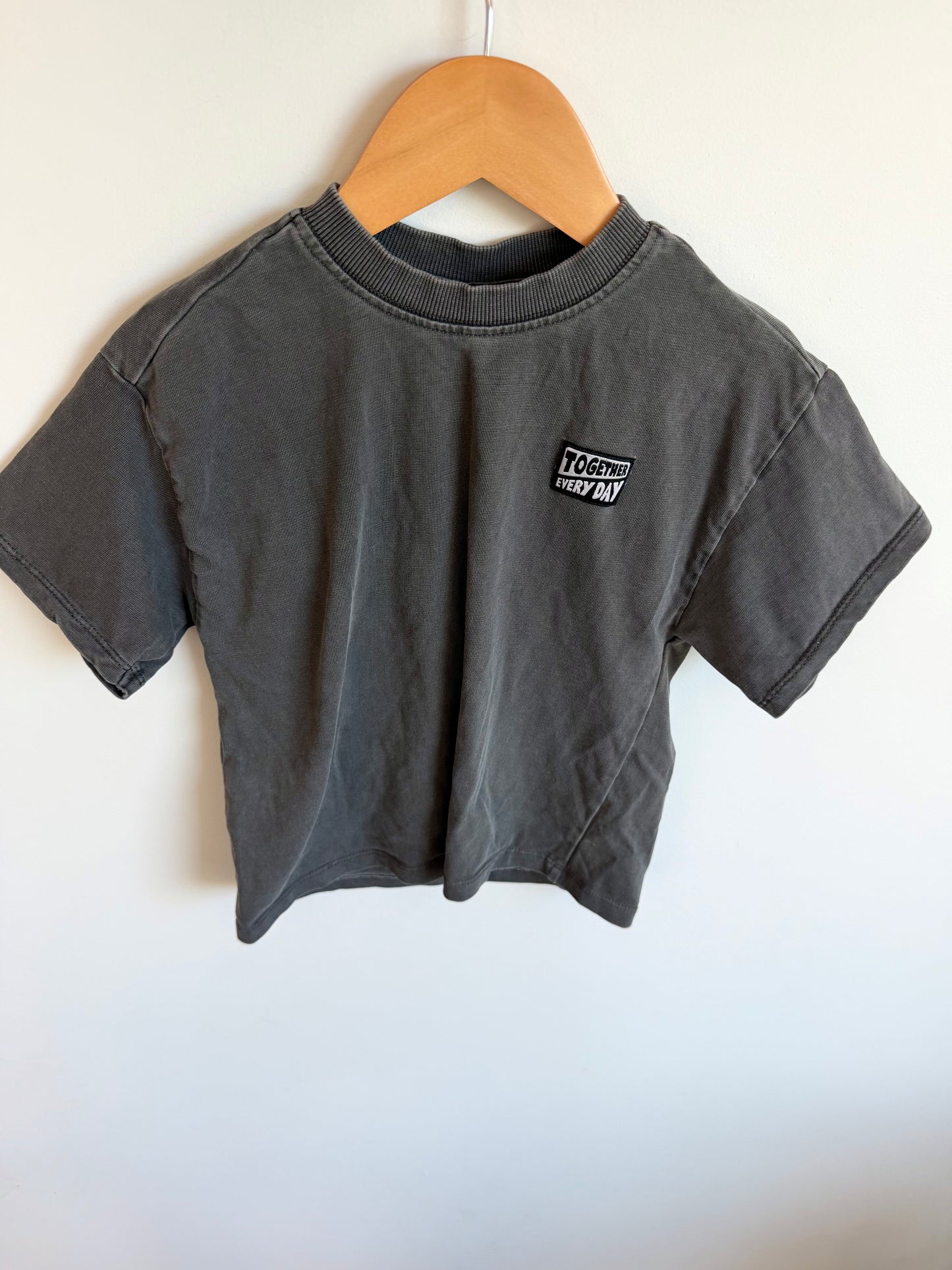 Zara Charcoal "Together Every Day" T-shirt / 4T