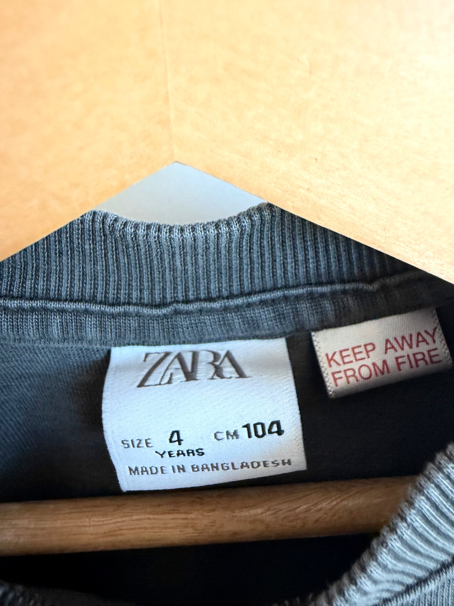 Zara Charcoal "Together Every Day" T-shirt / 4T