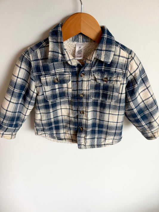 Blue Plaid Shacket / 2T