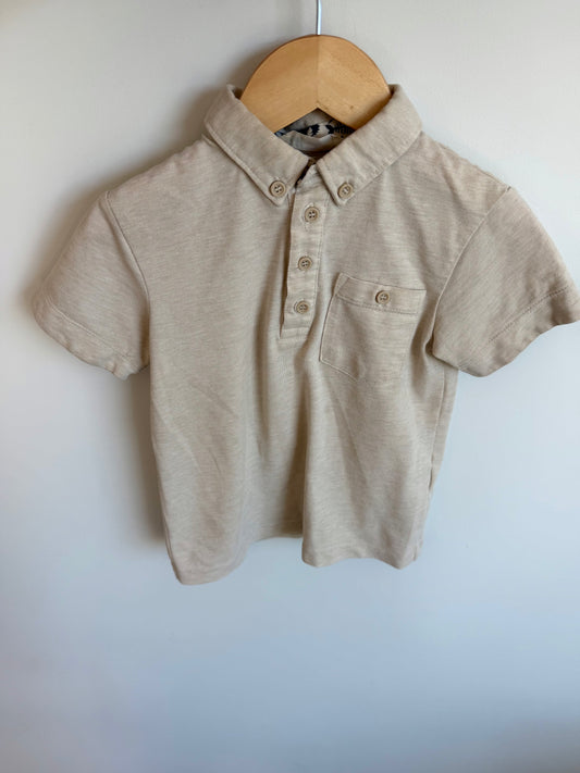 H&M Collared Oat Pocket T-shirt / 2-4T