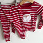 Red Striped Santa Pj Set / 3T