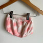 Tie Dye Pink + White Shorts / 0-3m