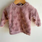 H&M Pink Fuzzy Heart Sweater / 9-12m