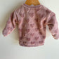 H&M Pink Fuzzy Heart Sweater / 9-12m