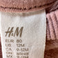 H&M Pink Fuzzy Heart Sweater / 9-12m