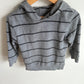 Grey Striped Hoodie / 2T