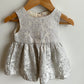 White + Silver Special Occasion Dress / 6-12m