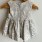 White + Silver Special Occasion Dress / 6-12m