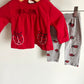 Ladybug Top + Pants Set / 0-3m