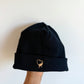 Teddy Little Black Ribbed Toque / 4-8 years