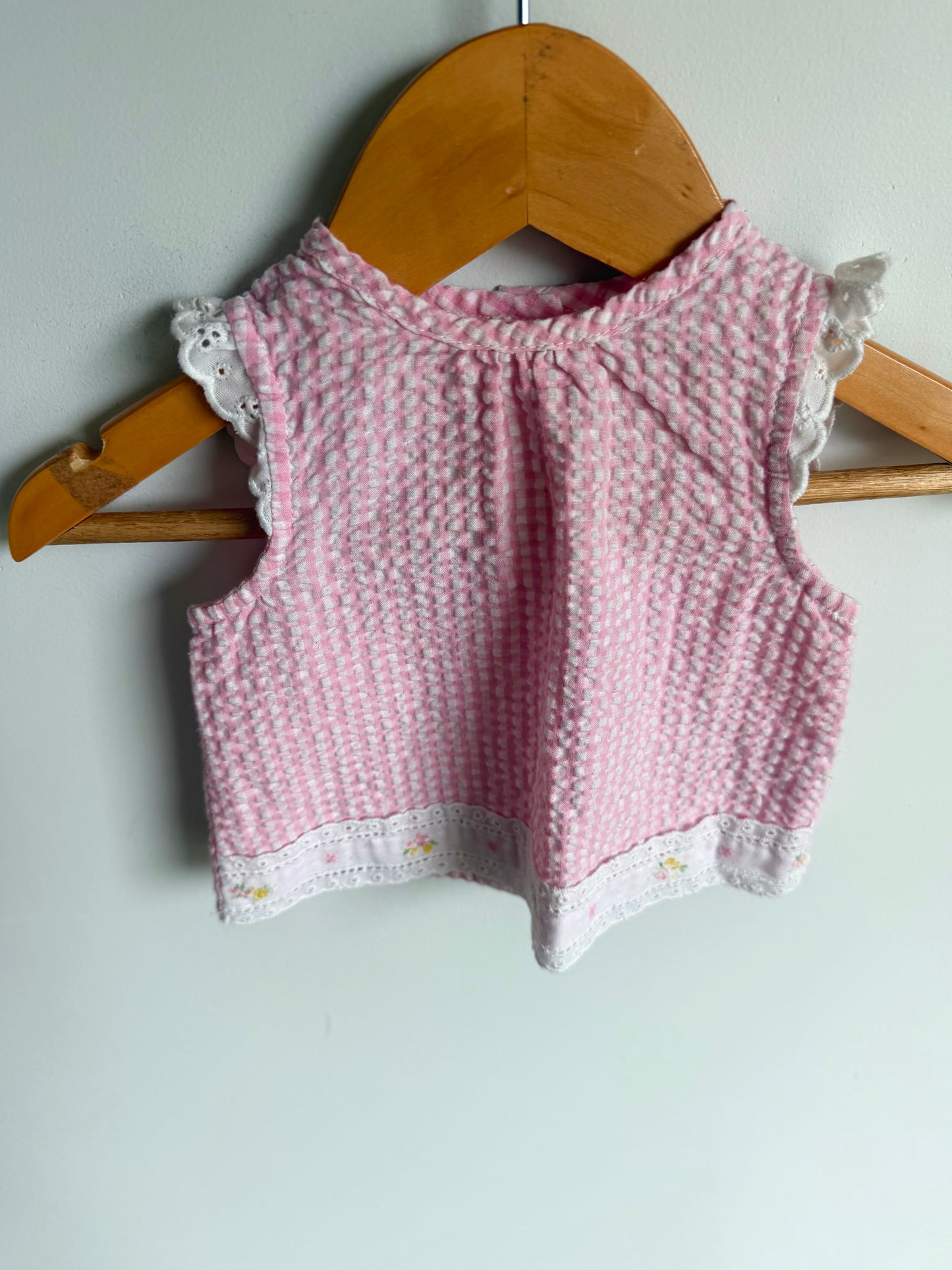 Vintage Carter's Embroidery Pink Top / 6m