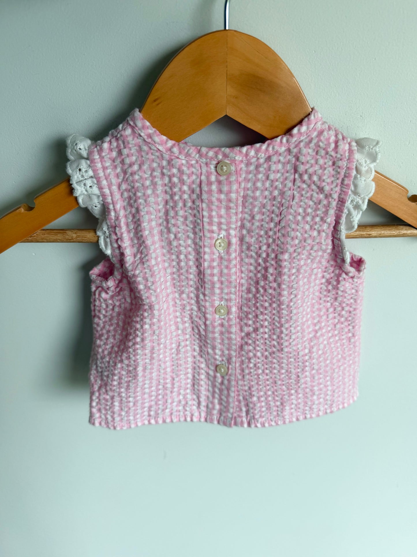Vintage Carter's Embroidery Pink Top / 6m
