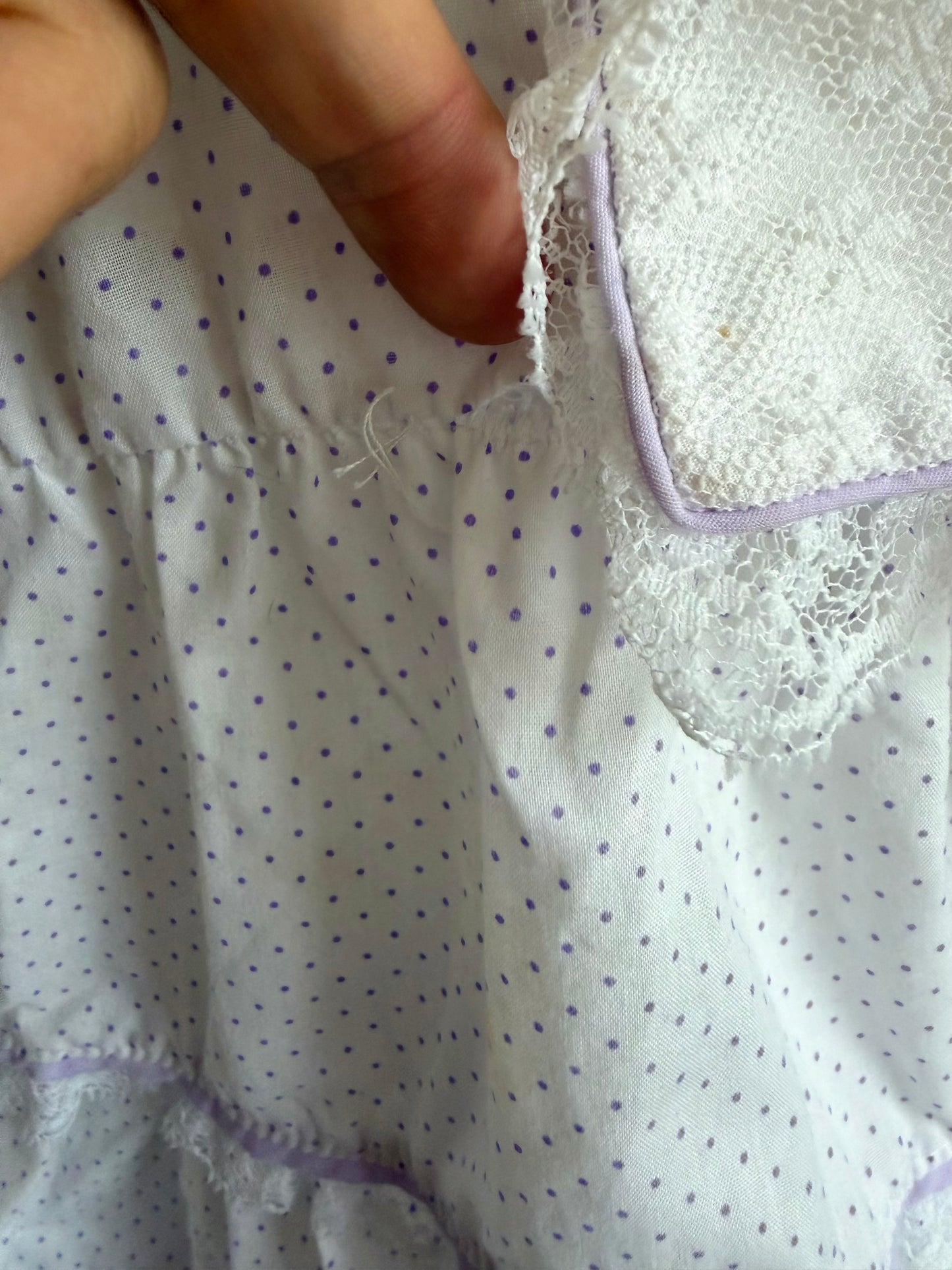 Vintage Heart Purple Dot Lace Dress (PLAY) / 0-3m?