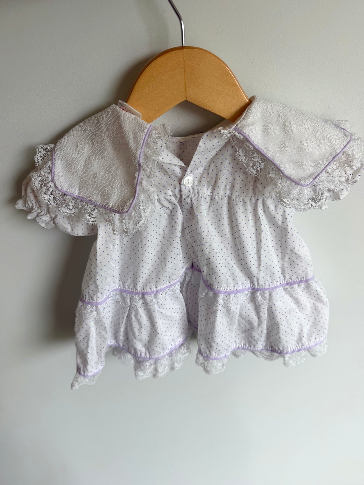 Vintage Heart Purple Dot Lace Dress (PLAY) / 0-3m?