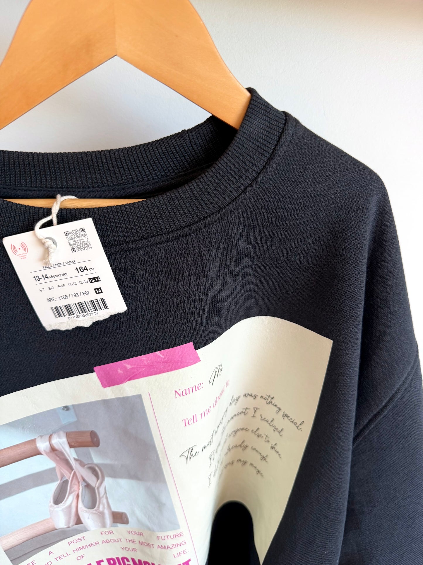 Zara Ballet Crewneck (With Tags) / 13-14 years