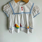 Vintage White Star + Sailboat Dress / 0-3m?