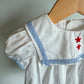 Vintage White Star + Sailboat Dress / 0-3m?