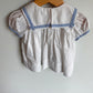 Vintage White Star + Sailboat Dress / 0-3m?