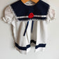 Vintage Rose Navy + White Dress / 24m