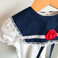Vintage Rose Navy + White Dress / 24m
