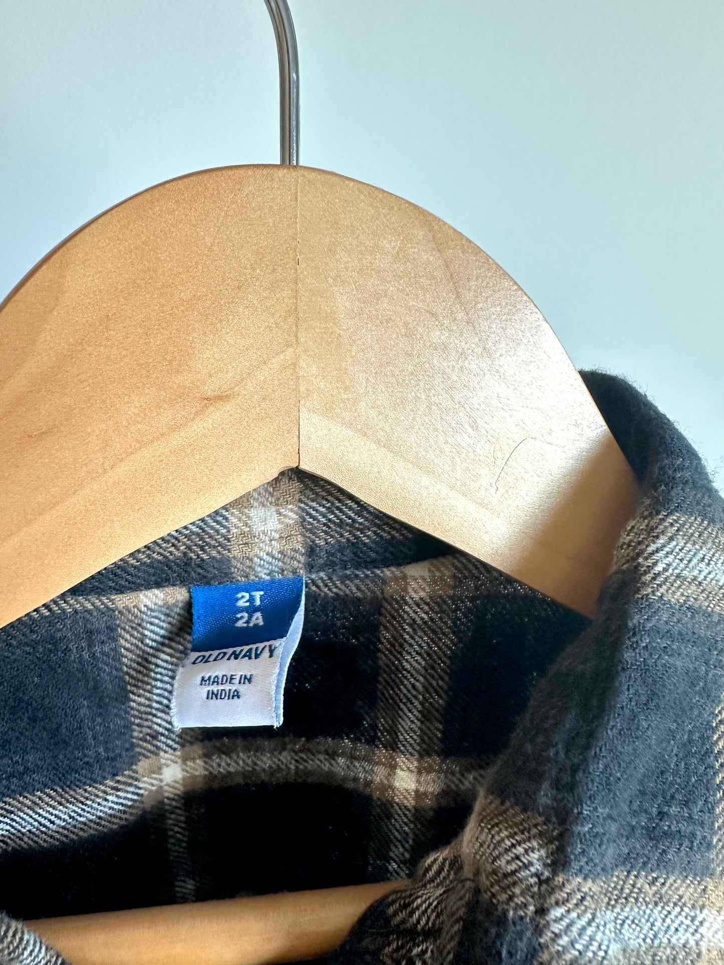Black + Brown Plaid Shirt / 2T