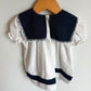 Vintage Rose Navy + White Dress / 24m