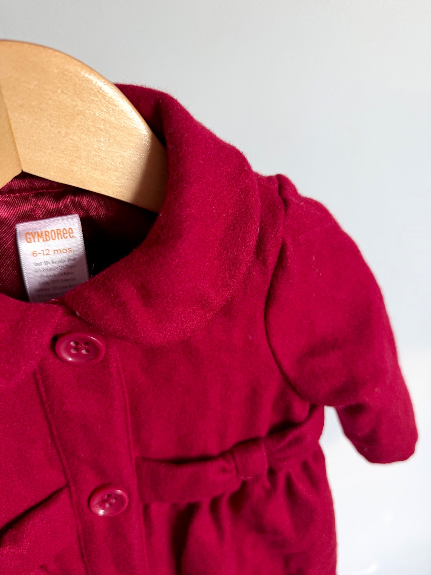 Red Long Petty Coat / 6-12m
