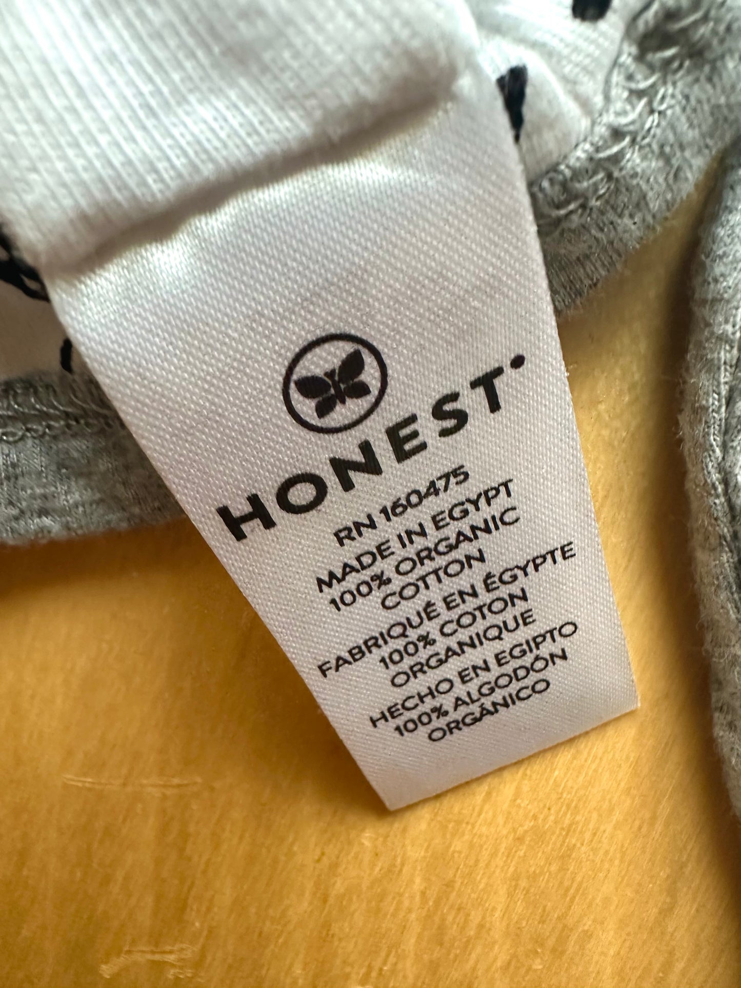 Organic Cotton Grey Reversible Hoodie / 6-9m