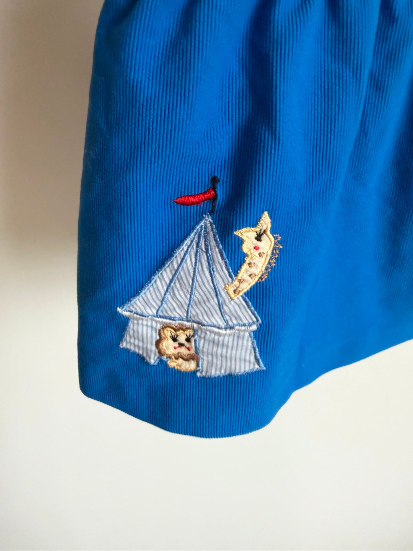 Vintage Circus Tent Overall Dress / 6-12m?